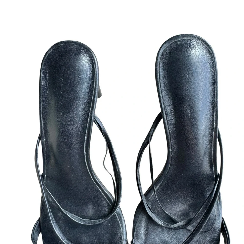 Tony Bianco - Classic Black Nappa Elegant Strappy Heels Sz 7.5
